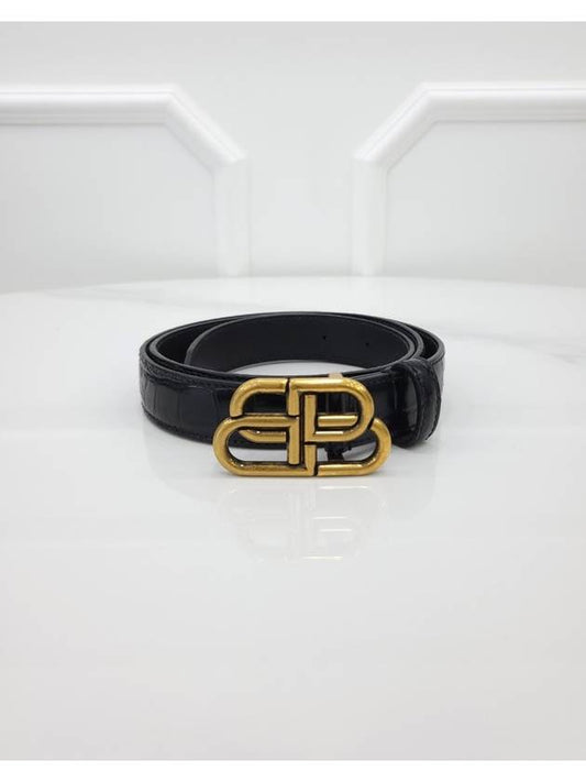 Balenciaga BB thin belt black 85