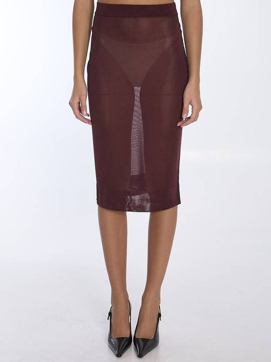 Saint Laurent Knit Pencil Skirt