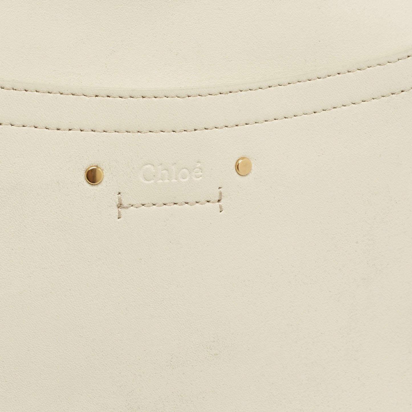 Chloe Off White Leather Small Roy Shoulder Bag