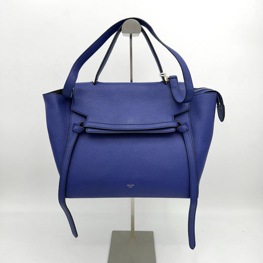 CELINE Blue Leather Mini Belt Top Handle Bag LA14931