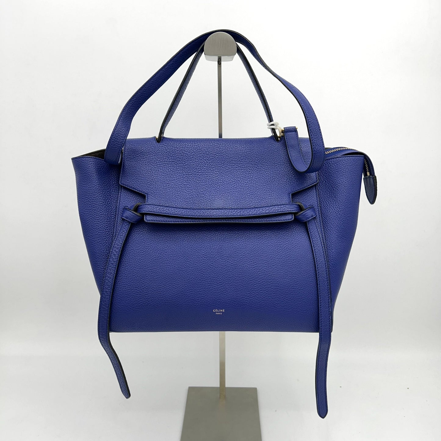 CELINE Blue Leather Mini Belt Top Handle Bag LA14931