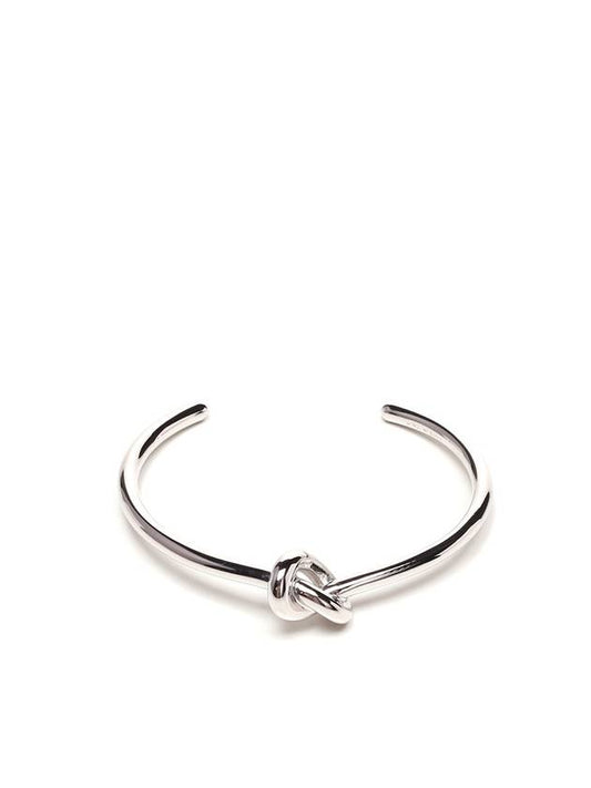 CELINE Knot Extra Thin Brass Bracelet Silver