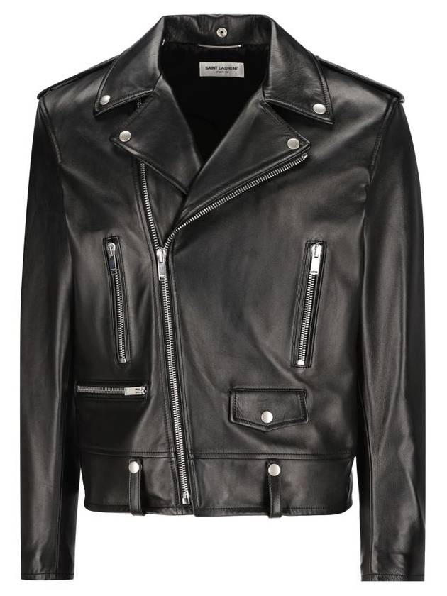 Saint Laurent Classic Motorcycle Jacket in Lambskin Black