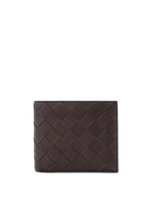Bottega Veneta Intrecciato Bifold Half Wallet Brown