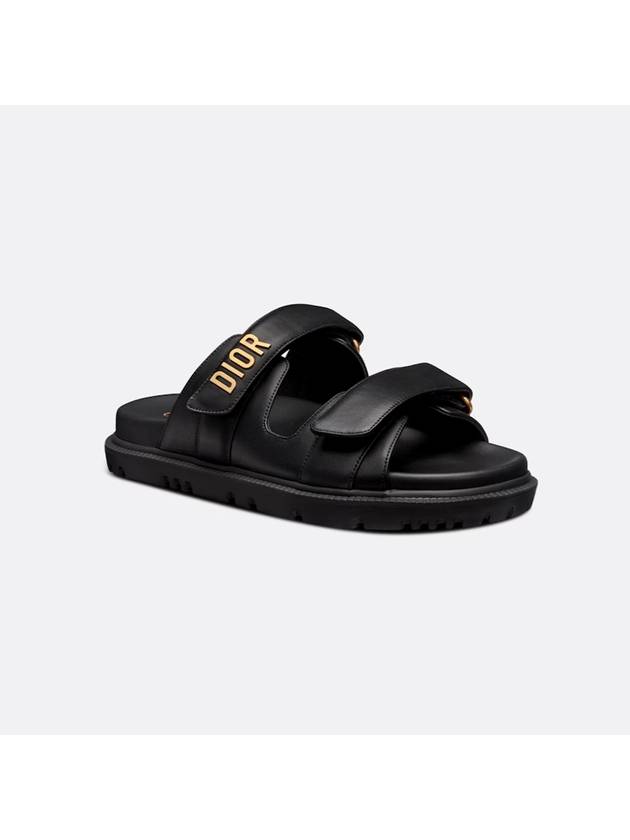 Act Logo Strap Slippers Black Dior