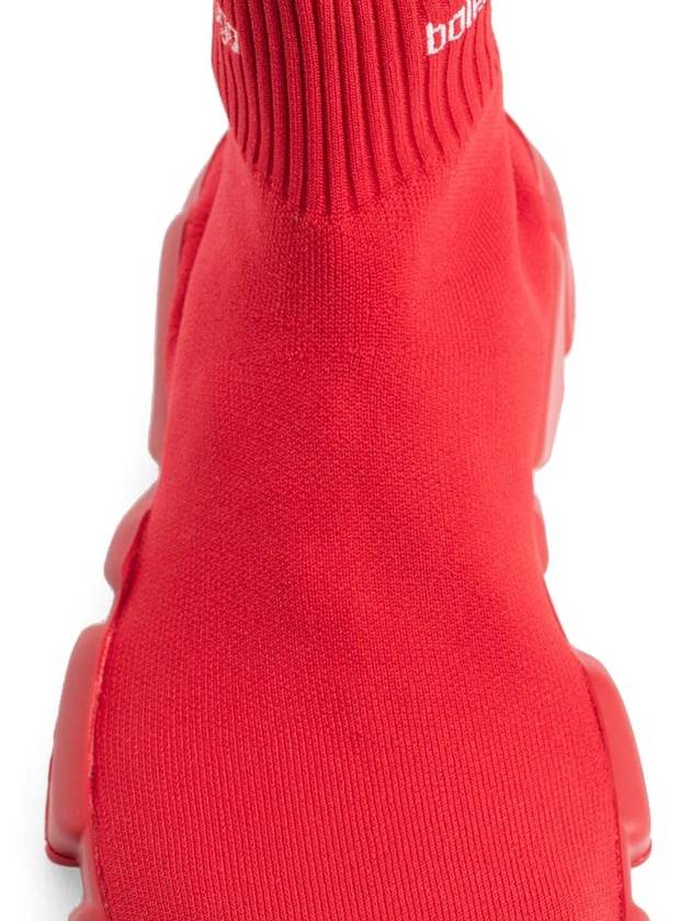 Balenciaga Speed Stretch Knit High Top Sneakers Red