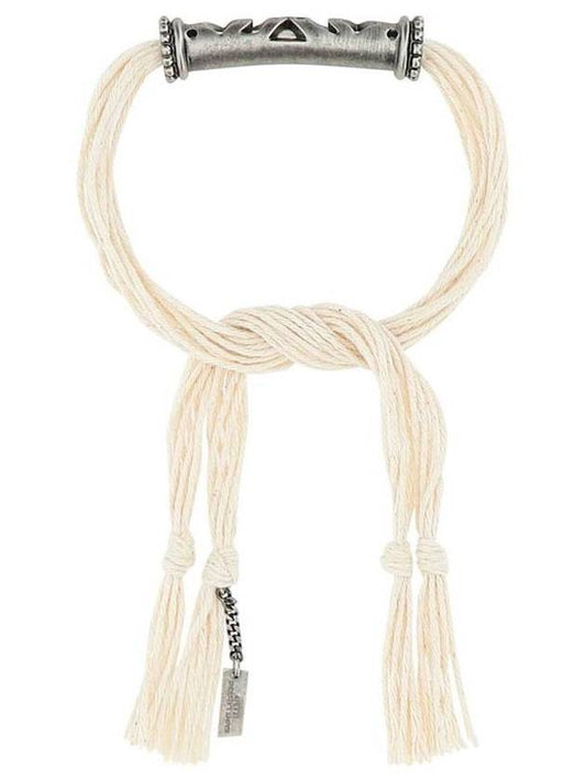 Saint Laurent Tassel Knot Fabric Bracelet