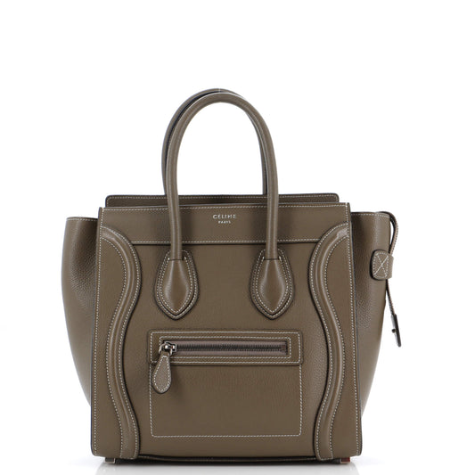 Celine Luggage Bag Grainy Leather Micro