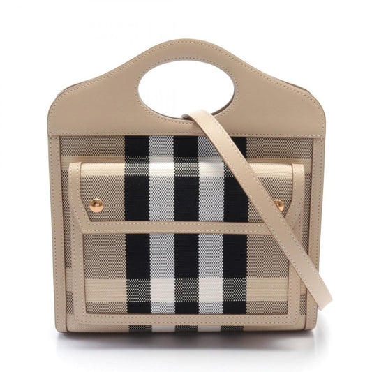 Burberry   Canvas Leather Handbag ()