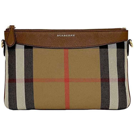 Burberry   Canvas Leather Clutch Bag Pouch Shoulder Bag ()