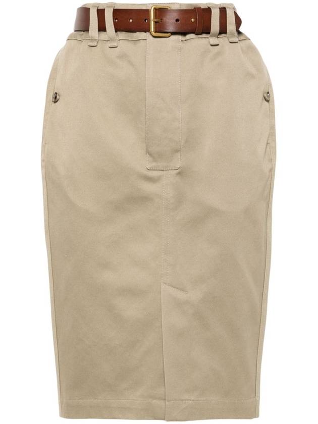 Saint Laurent H71 785389y9i24 9039 Women's Skirt Skirt Long Skirt Midi Skirt Short Skirt Mini Skirt Pants WOMAN BEIGE SKIRTS