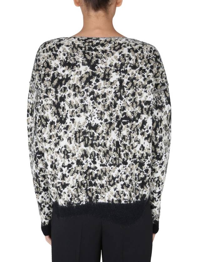 Saint Laurent Animalear Wool Blend Knit Top