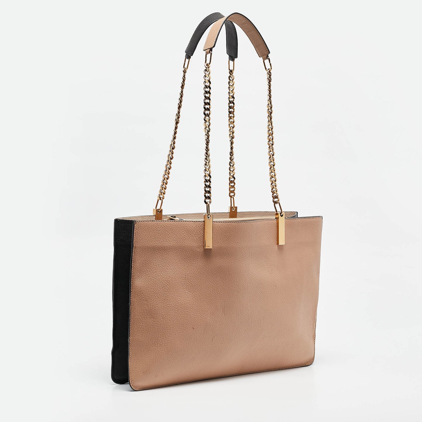 Chloe Tricolor Leather Carey Tote