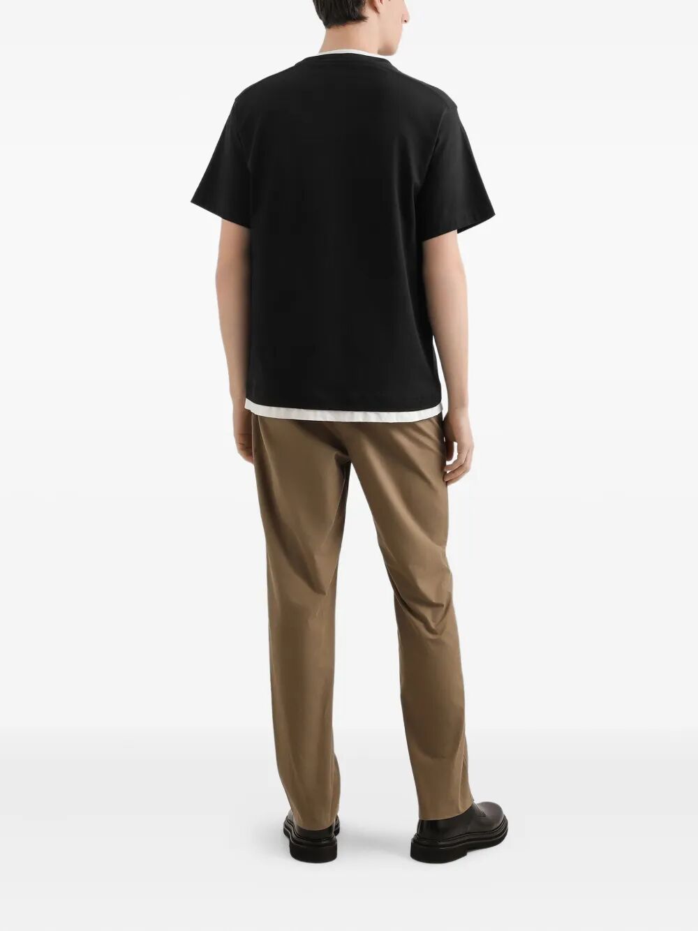 Dolce & Gabbana Men Logo-Embroidered Layering Cotton T-Shirt