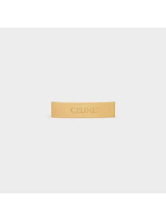 CELINE Brass And Steel Gold Finish Hair Clip Gold