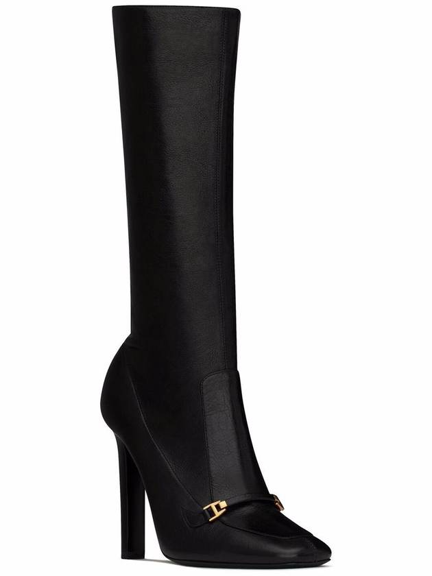 Saint Laurent Women's Camden Heel Long Boots Black