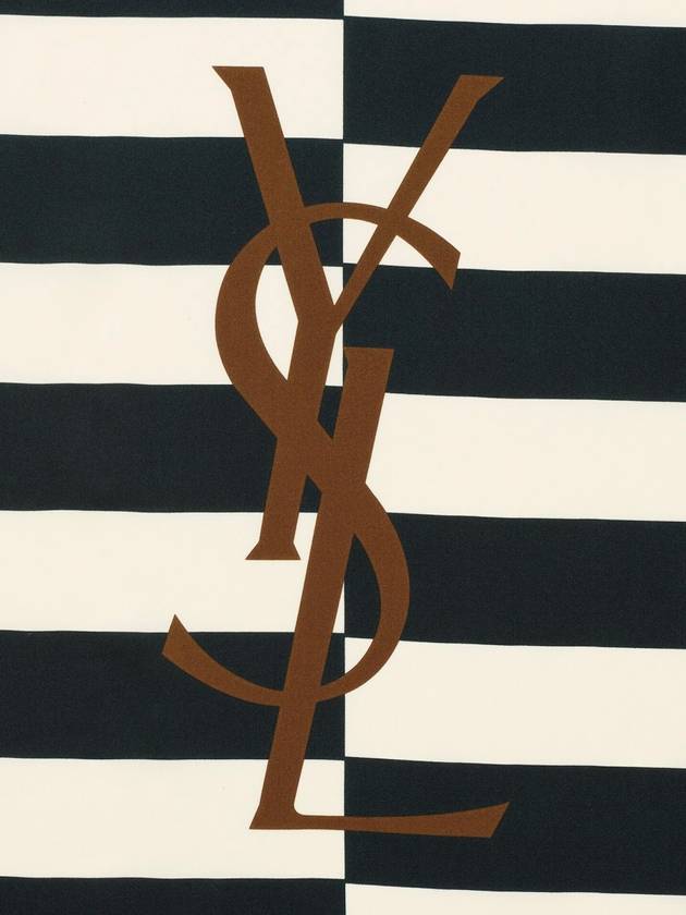 Saint Laurent graphic print muffler white