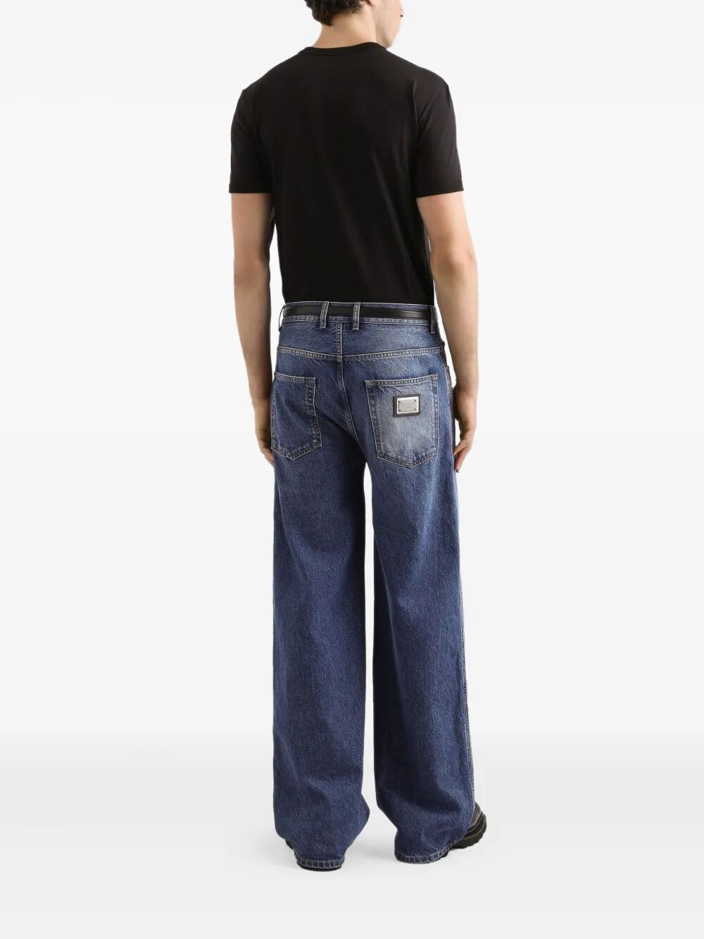 Dolce & Gabbana Men Logo-Patch Cotton T-Shirt