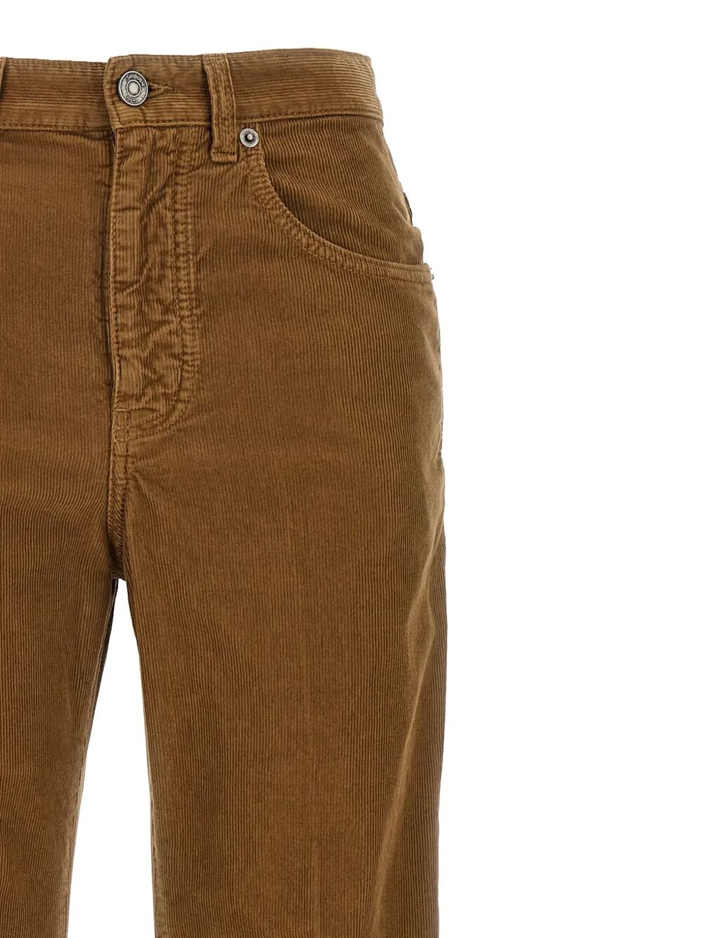 Saint Laurent Women Clyde High-Waisted Corduroy Pants