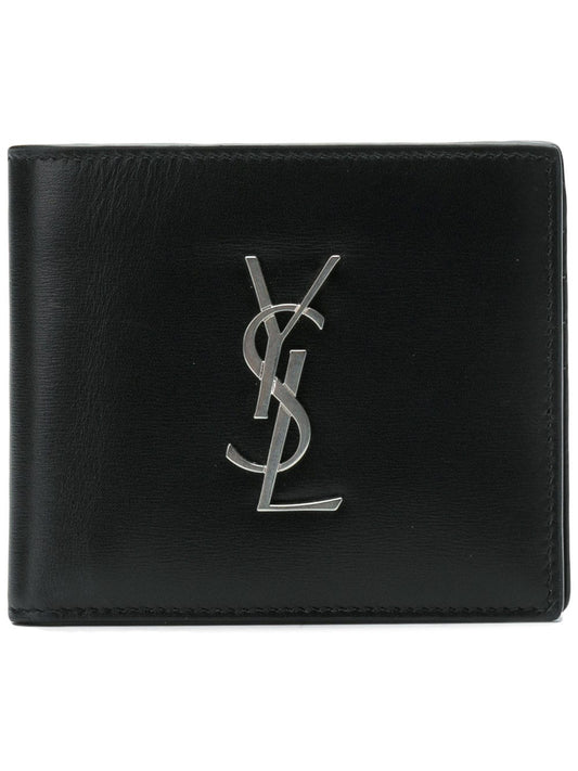 Saint Laurent Men Cassandre East/West Smooth Leather Wallet