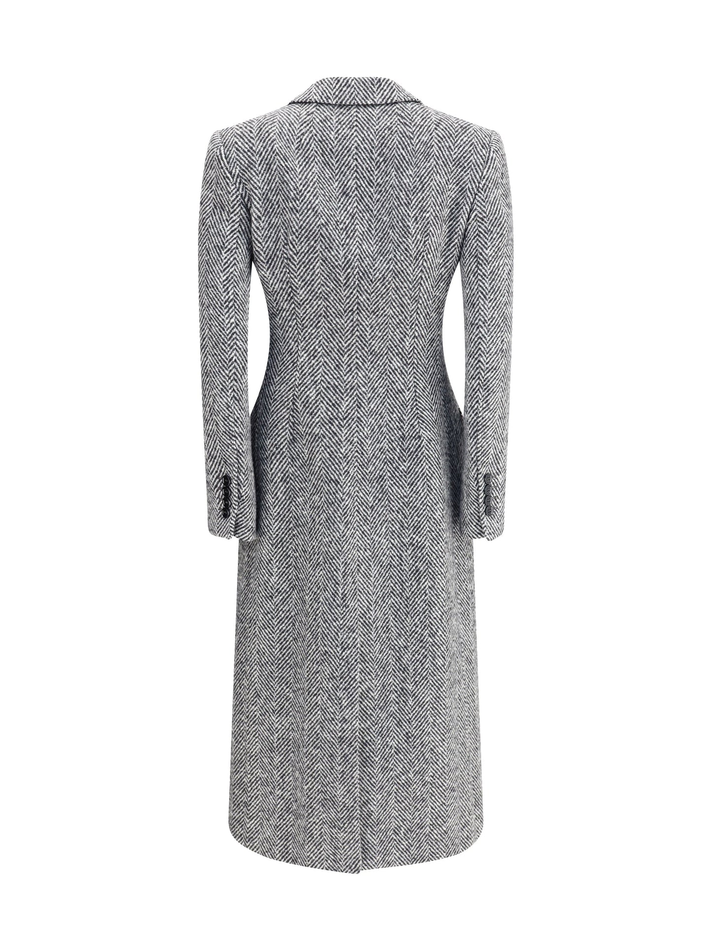 Dolce & Gabbana Women Single-Breasted Chevron Coat