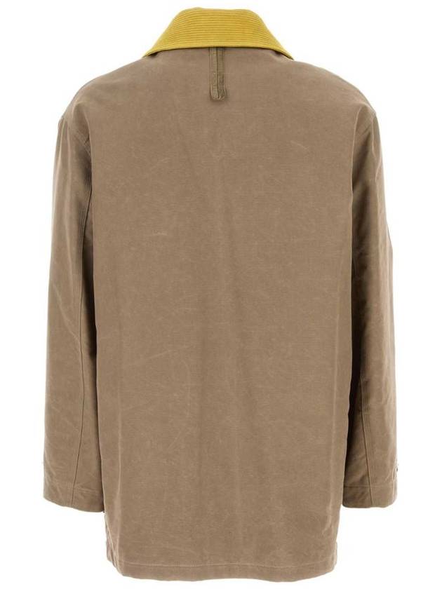 Fendi Waxed Cotton Blouson Jacket Beige