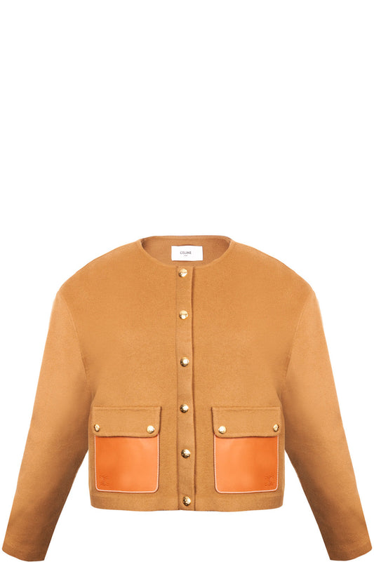 CELINE Triomphe Jacket Cashmere Beige