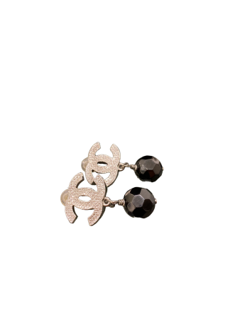 Chanel Black Pearl Drop Earring