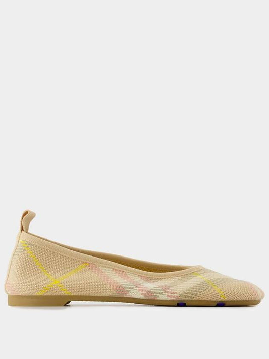 Burberry Knit Baby 05 Check Ballerinas - Burberry - Nylon - Pink