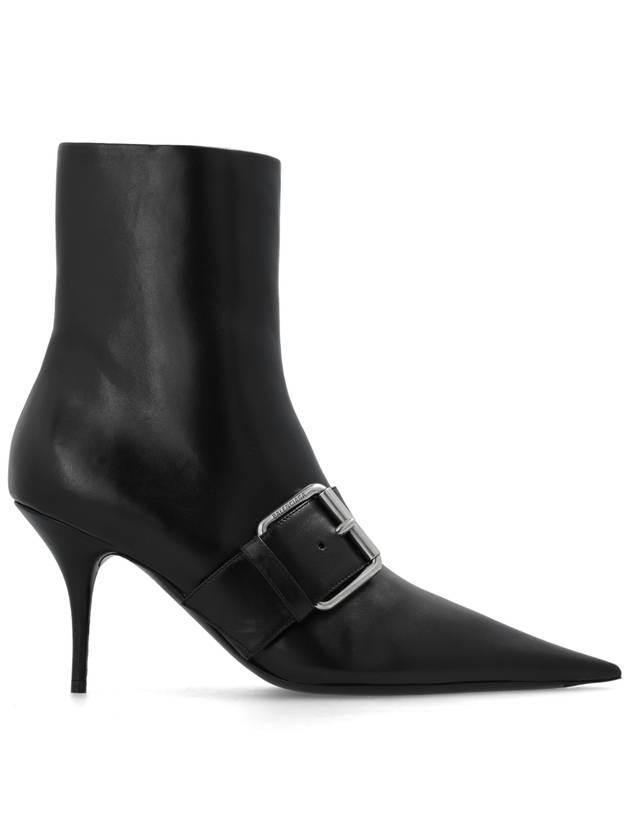 Balenciaga Knife Buckle Middle Boots Black