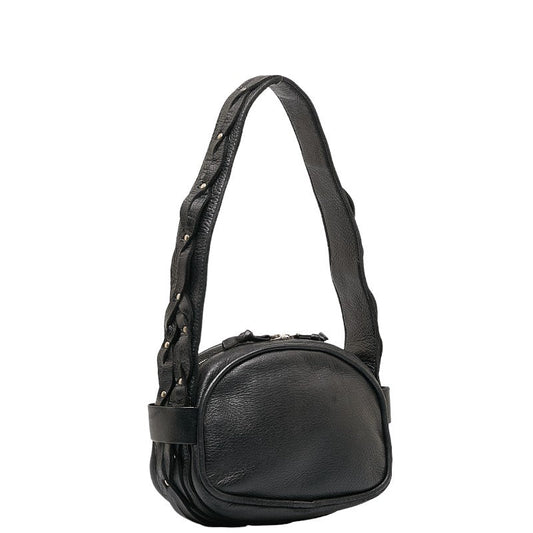 Bottega Veneta  Intrecciato Shoulder Bag in Calf Leather Black Ladies