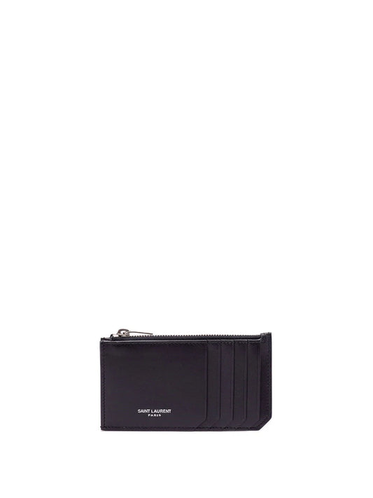 Saint Laurent Men `Saint Laurent Paris Fragments` Zip Card Case