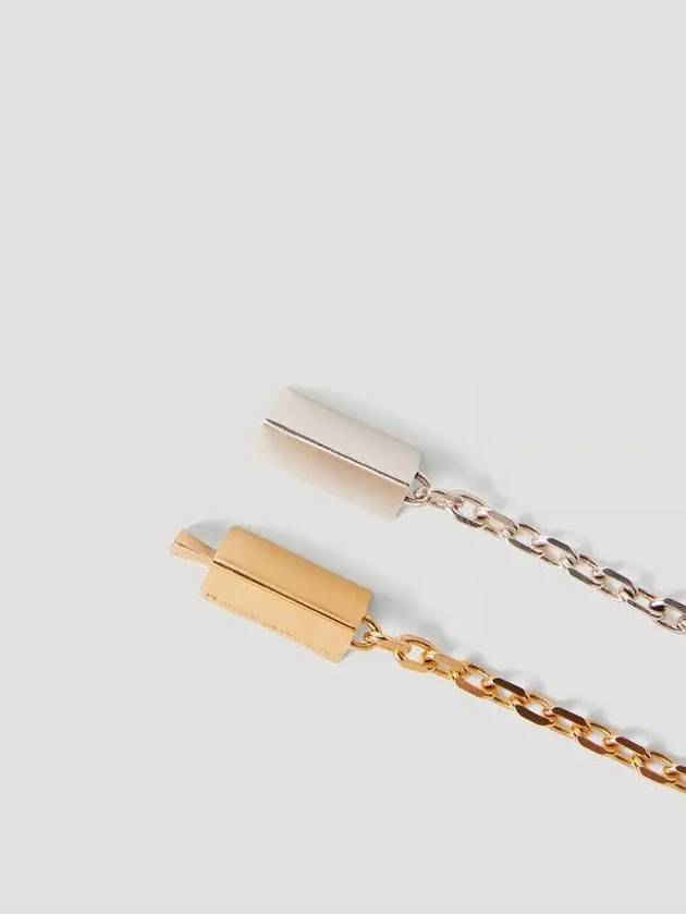 Bottega Veneta Dual Tone Chain Bracelet Silver Gold