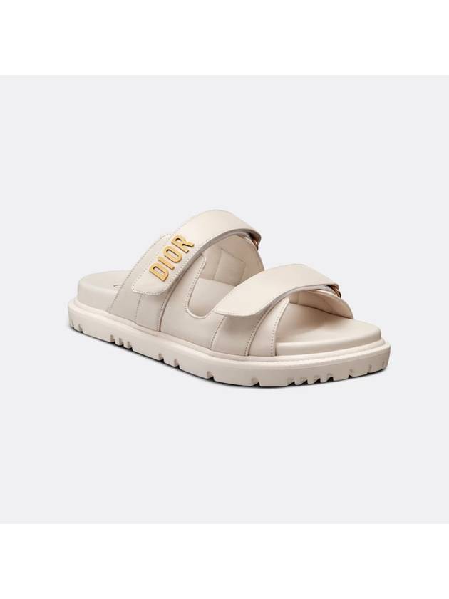 Act Logo Strap Slippers White Dior
