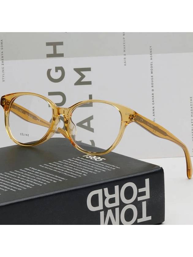 CELINE Eyewear Round Eyeglasses Yellow