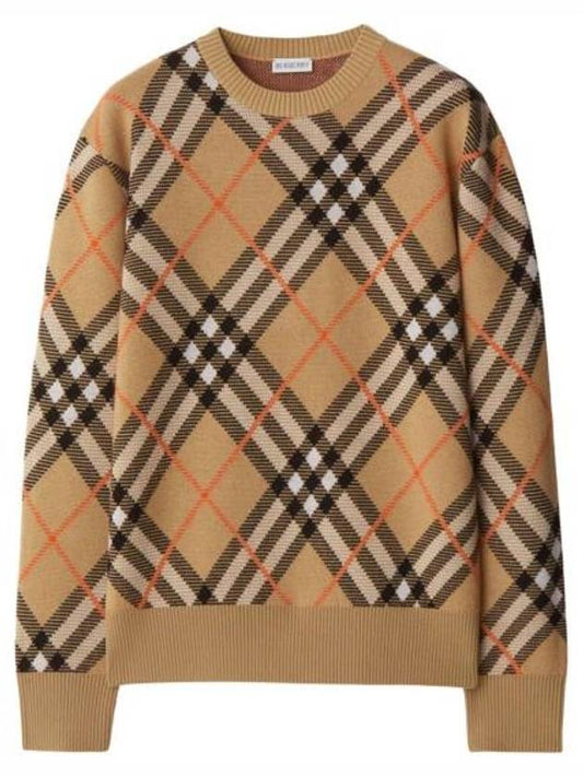 Burberry Nova Check Knit Top Brown