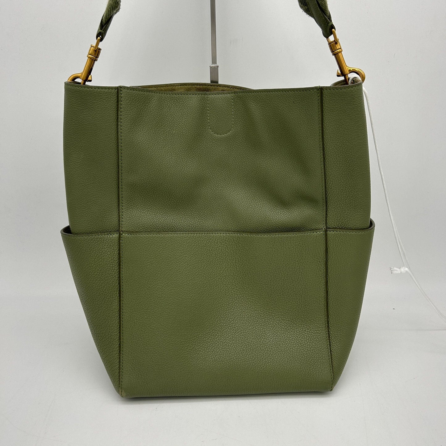 CELINE Soft Grained Calfskin Sangle Bucket Bag Light Khaki LA36440