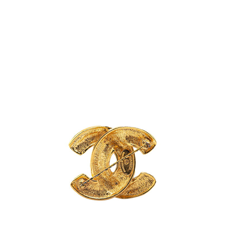 Chanel Coco Mark Matelasse Brooch Gold