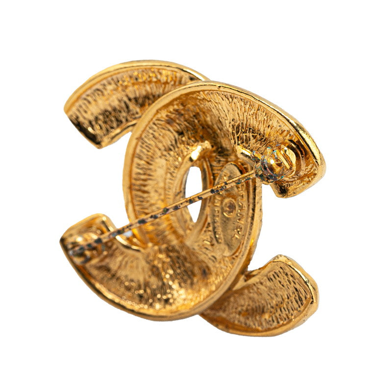 Chanel Coco Mark Matelasse Brooch Gold