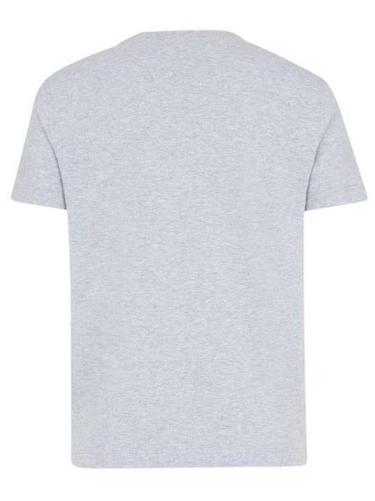 Fendi Lettering Embroidered Short Sleeve Cotton T-Shirt Grey