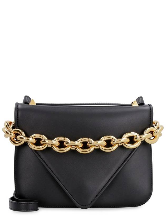 Bottega Veneta Mounted Chain Shoulder Bag Black