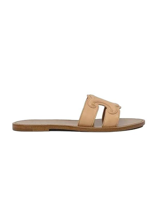 CELINE Triomphe Calfskin Mule Nude