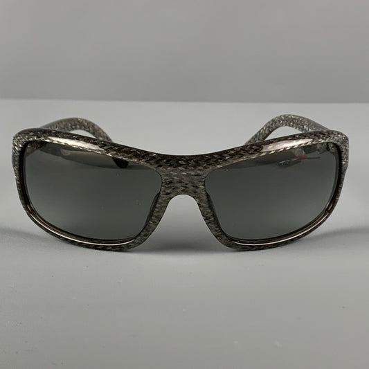 PRADA Grey Shimmer Acetate Sunglasses