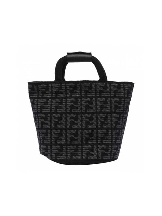 Fendi FF Cashmere Shopping Bag Black