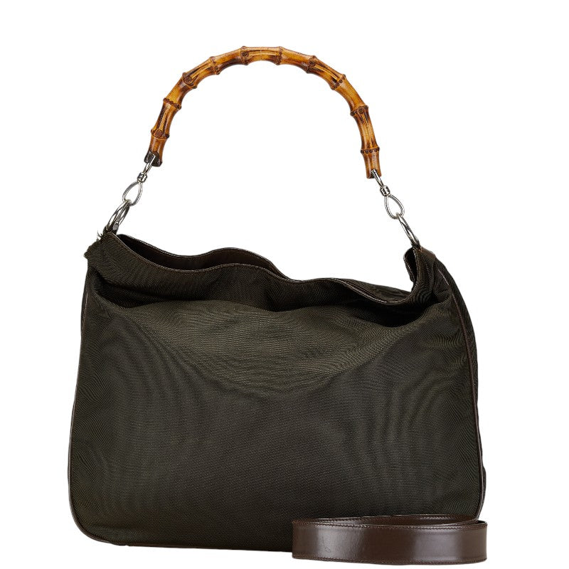 Gucci Bamboo Nylon Leather 2way Bag