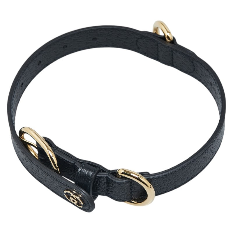 Gucci Interlocking G Leather Pet Lead Collar 2way Set