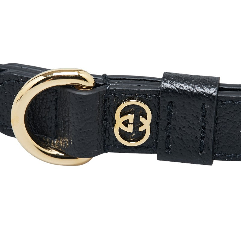 Gucci Interlocking G Leather Pet Lead Collar 2way Set
