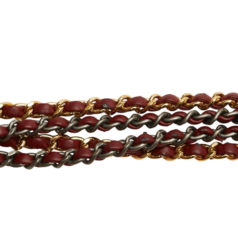 Chanel Gabrielle Small Hobo Chain Shoulder Bag Red Leather