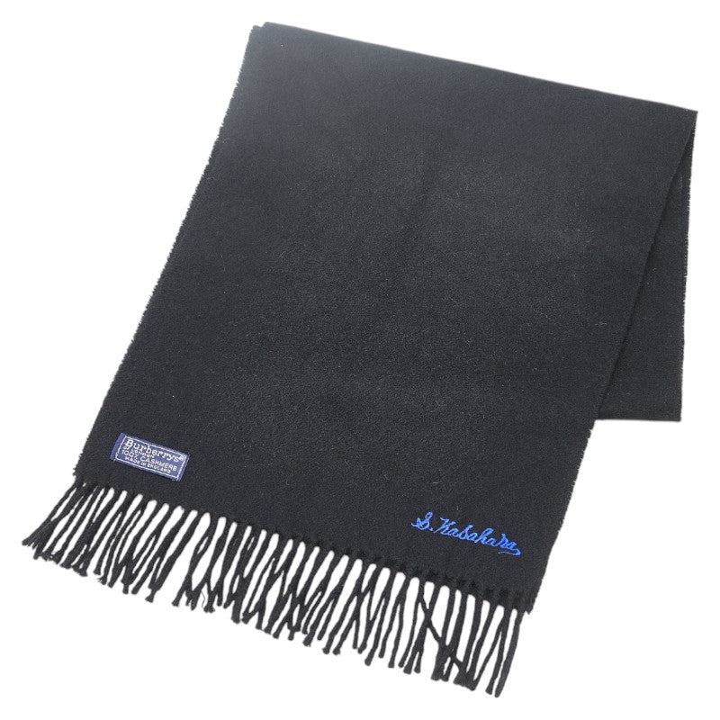 Burberry Cashmere Logo Embroidered Scarf