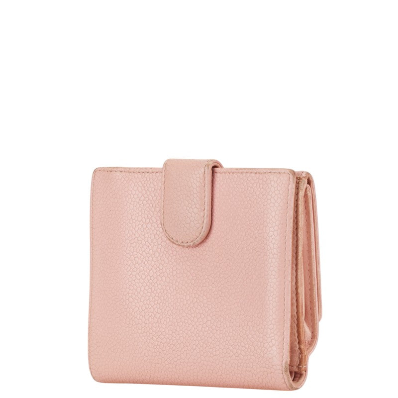 Chanel Caviar Skin Bifold Wallet Pink